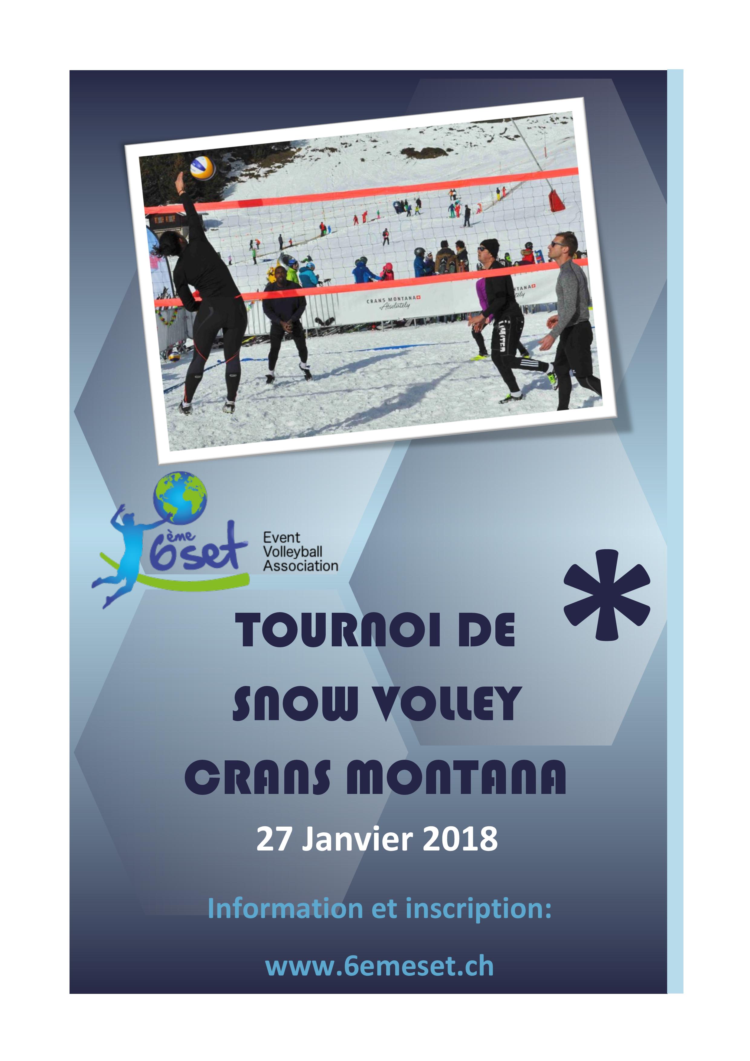 Tournoi de snow volley à Crans-Montana