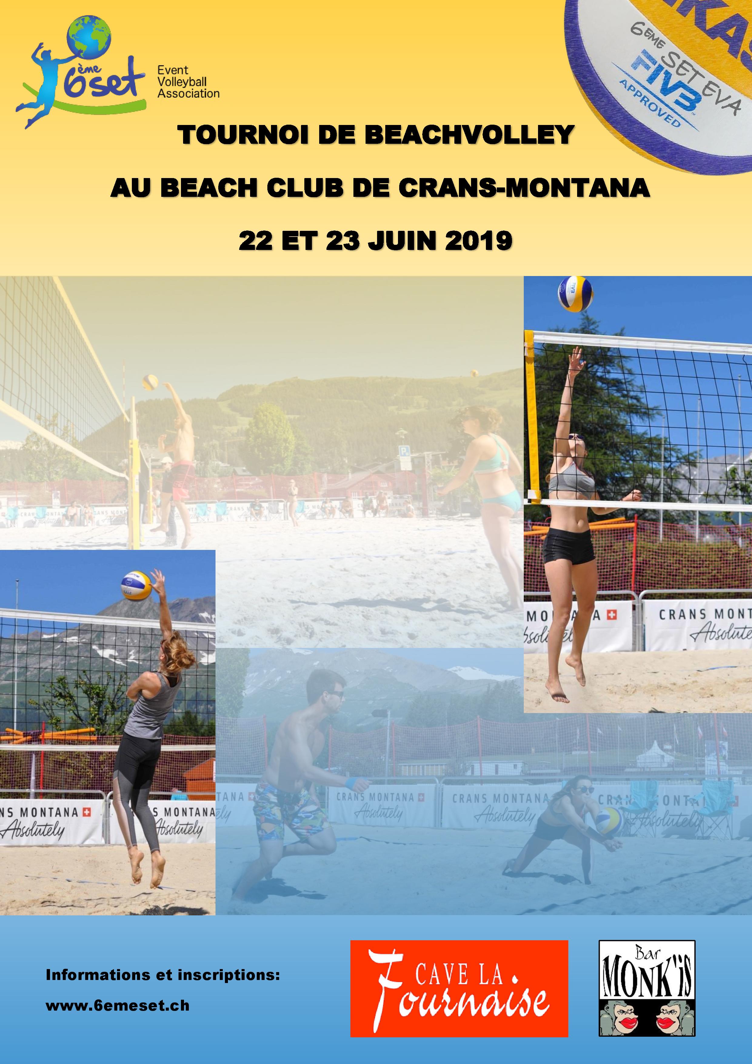 Tournoi de beach-volley, Crans-Montana, 22 et 23 juin 2019