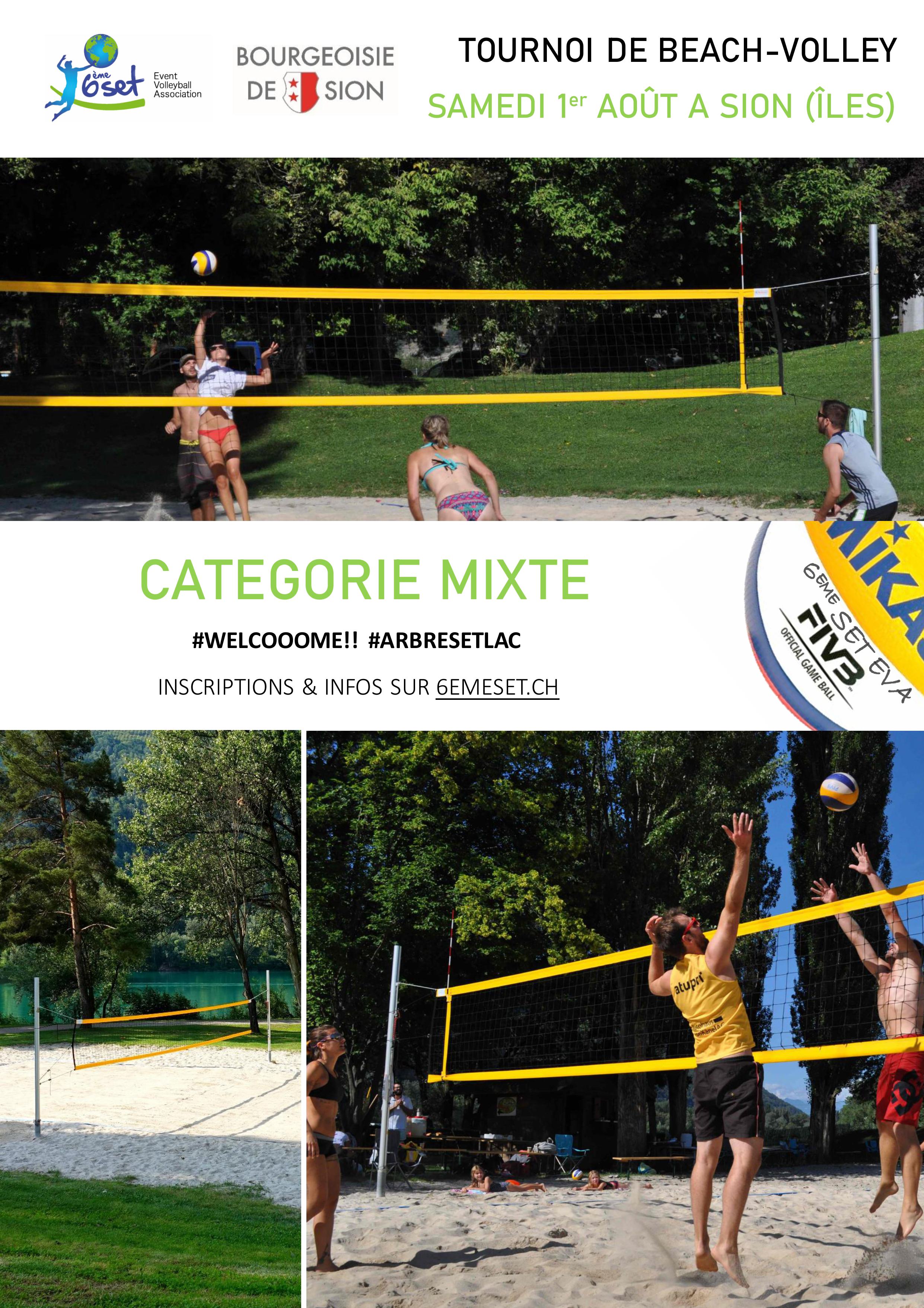 Tournoi de beach-volley, Sion, 1er août 2026